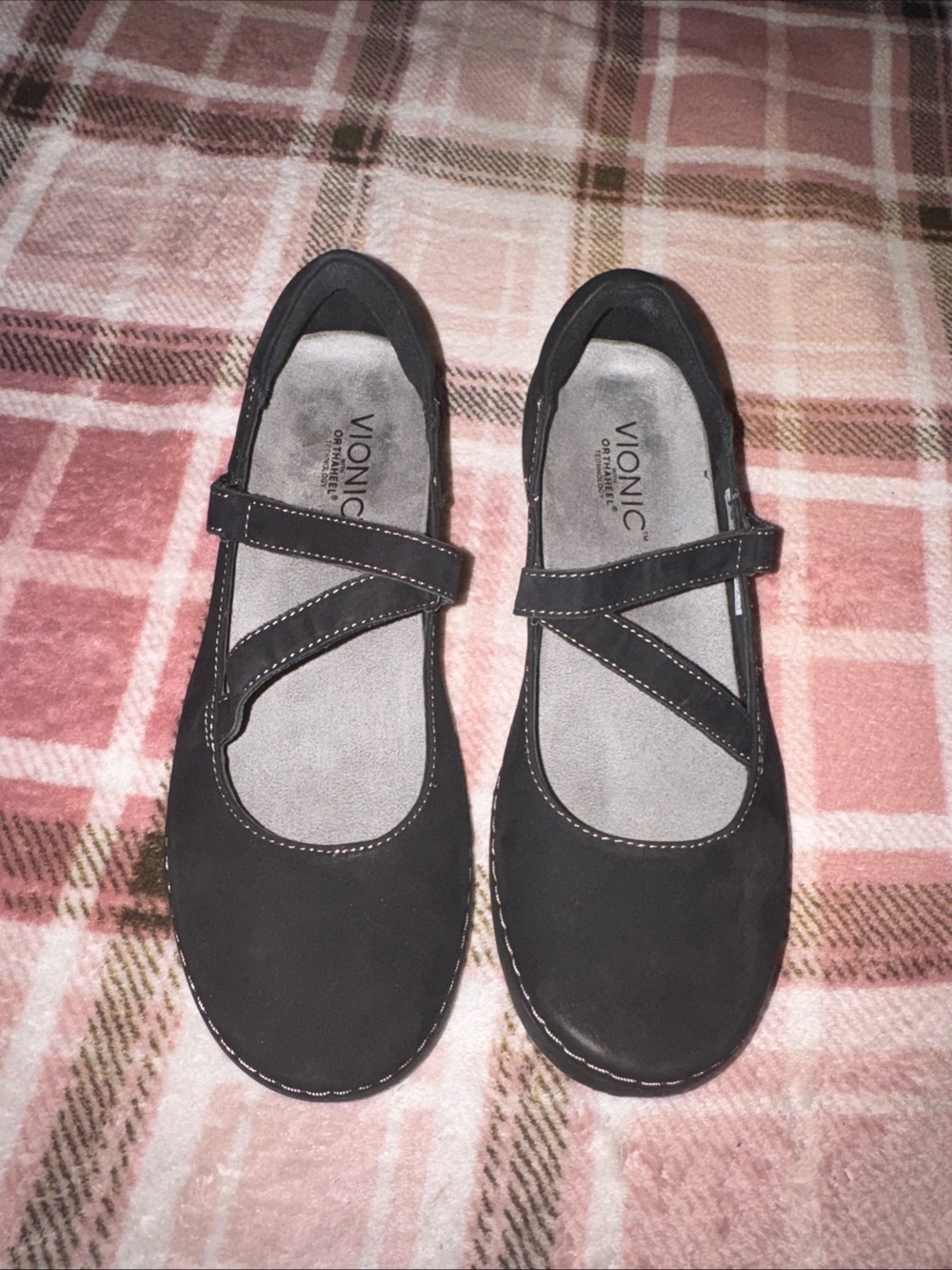 Vionic Orthaheel Black Judith Flat Mary Jane Shoes Size 8 - Picture 7 of 7